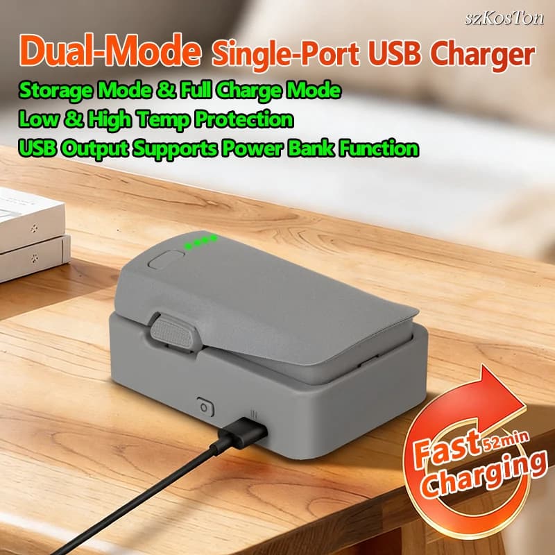 Caricabatterie USB per Drone DJI NEO 2 Hub di Ricarica Intelligente a Canale Singolo Caricatore Portatile per Accessori DJI NEO 2