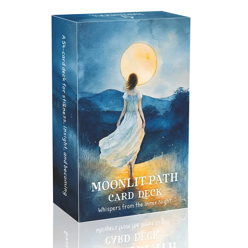 54 Carte 13x8cm Moonlit Path Oracle, Cambiamento interiore, Ritmo naturale, Intuito di serenità, Trasformazione delicata, Carte del viaggio giovanile