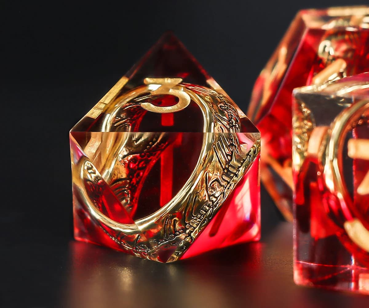 Resin RPG Dice Set for Role Playing Game, D20 D12 D10 D8 D6 D4, Dice for Dungeon And Dragon