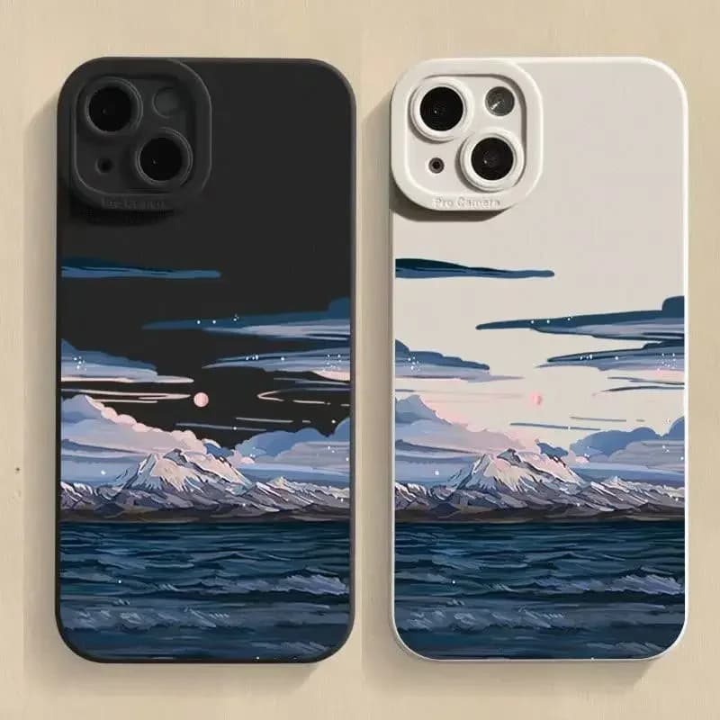 Per iPhone 14 15 Plus Custodia per iPhone 16 13 14 15 Pro Max 12 13 XS X Plus Sunset Scenery Custodia morbida antiurto in silicone
