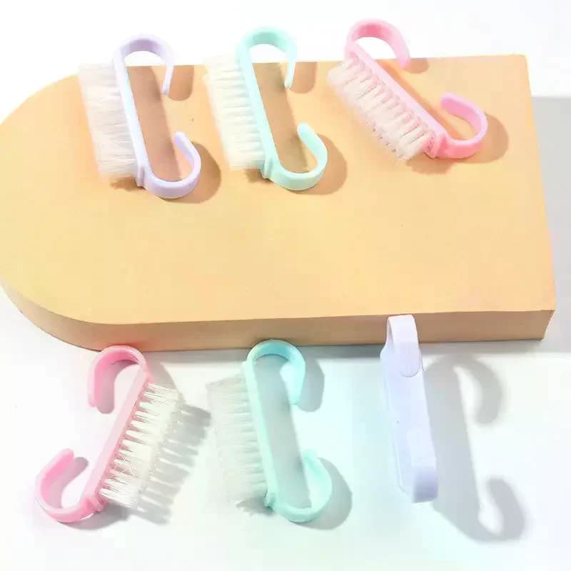 /Kuz/5 Pcs Plastic Nail Art Brushes Colors Manicure Tool Set Soft Dust Removal Plastic Cleaning Brushes For Powder Dust Cleaning