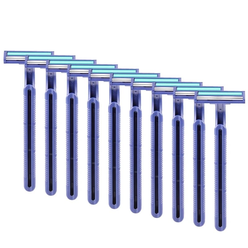 10 pieces quality for beard-sensitive shavers disposable double blade