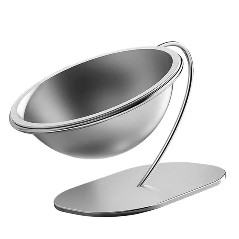 AEE6-Raised Cat Dish Stainless Steel Dog Food Container Pet Feeding Accessories Large Lifted Cat Bowl With Stable Base