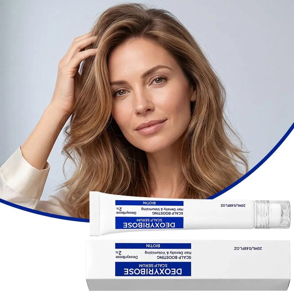 Deoxyribose Biotin Scalp Boosting Roller Serum Lightweight Scalp Nourishing Essence Improve Hair Density Volumizing Hair Care