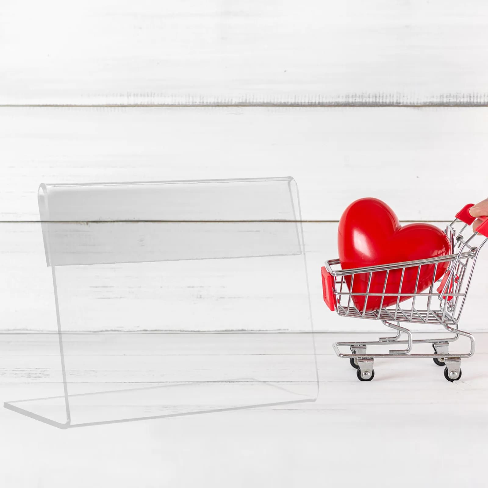 Espositore per etichette in acrilico a forma di L, 5 pezzi, porta prezzo per negozi, supermercati, espositore da tavolo trasparente, espositore versatile