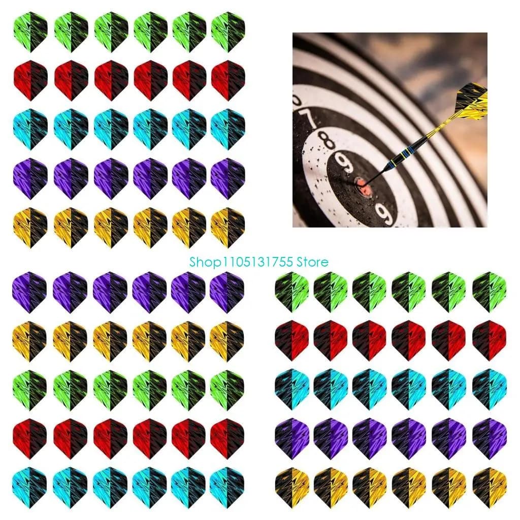 K0EF 30 pezzi con punta in acciaio e punta morbida per freccette, gioco freccette, voli per freccette standard