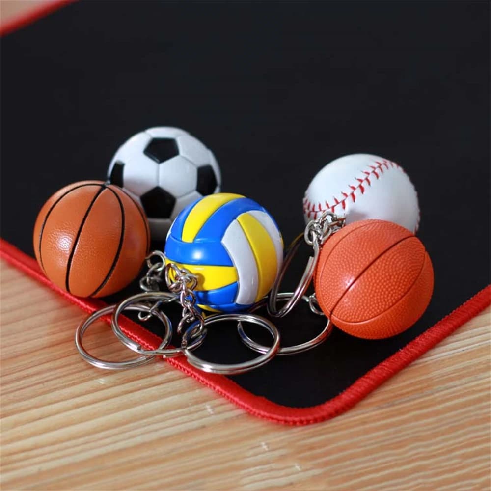 Car Accessories Volleyball Car Pendant Fun Keychains Baseball Bag Pendant Key Holder Key Ring Ball KeyChain