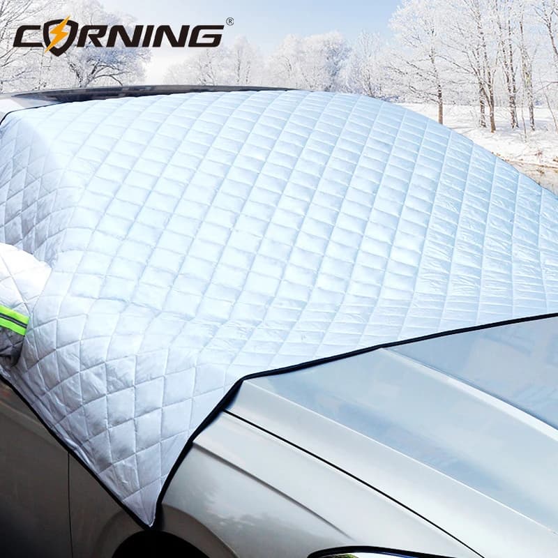 Copertura per Parabrezza Auto, Parasole Anteriore, Copertura Parziale, Protezione da Neve per Esterni Auto, Telo Protettivo per Veicoli Sedan e SUV