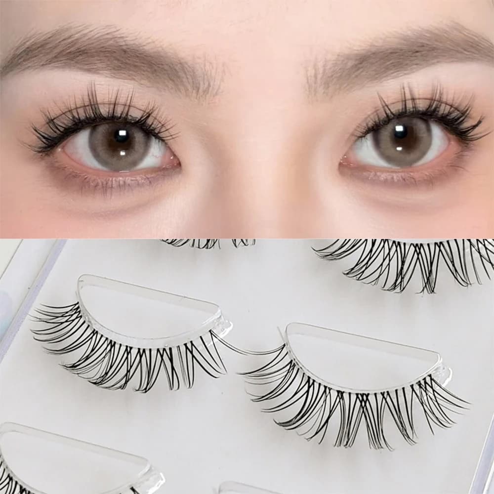 Beautiful Natural Faux Eyelashes with Invisible Band Reusable, Eye Eyelashes, Fake Black Eyelashes, Extension Eyelashes