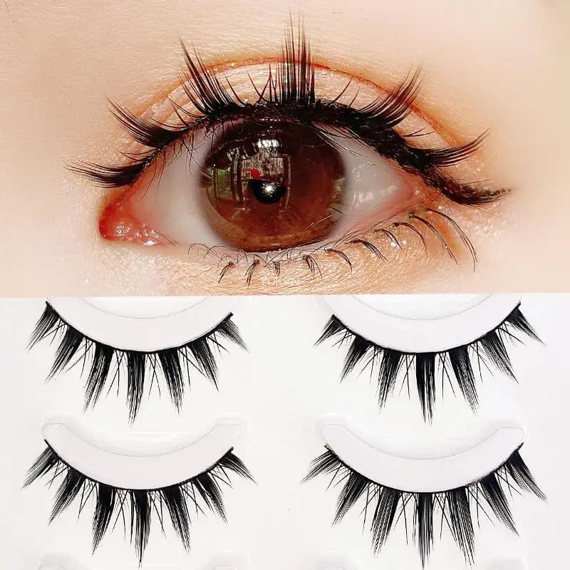 Yokpn new 5 pairs of lashes Cos Dance Performance acrylic eyelashes hand-made cross-haired female natural 3D eyelashes