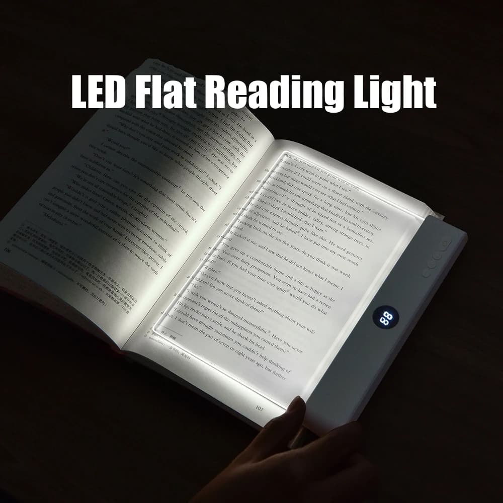 LED Flat Screen Night Vision Reading Lamp for Eye Protection USB Charging Night Reading Lamp for Students Book Lamp for Interior