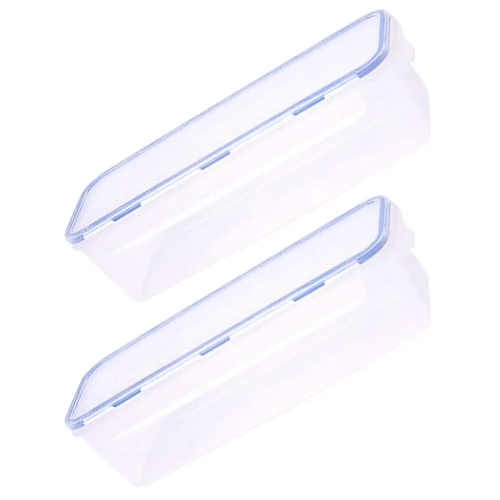 2Pcs Plastic Airtight Spaghetti Storage Containers with Sealing Lid for Kitchen Pantry Fridge Noodle Pasta Food Preservation Box
