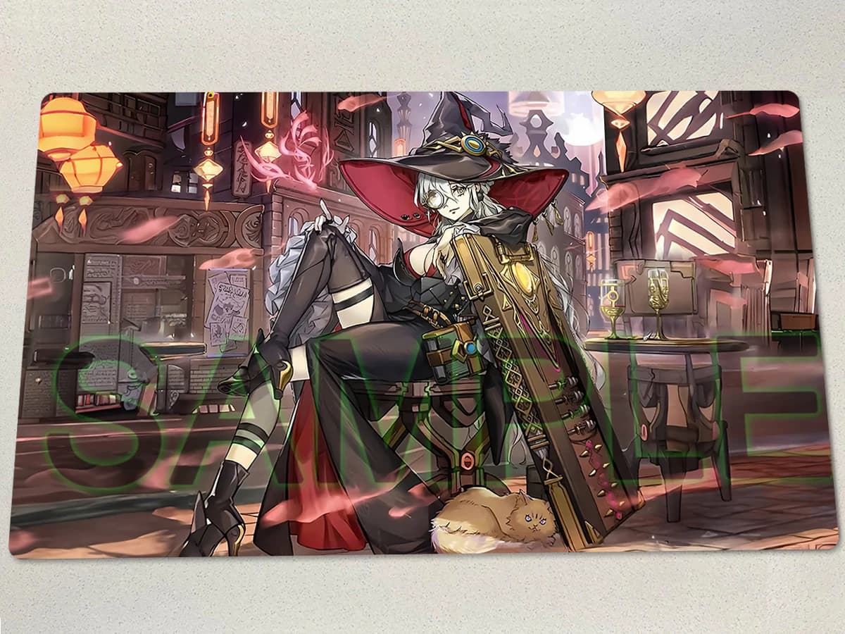 YuGiOh Diabellstar The Black Witch Playmat TCG CCG Mat Gioco da tavolo Pad Gioco di carte collezionabili Tappetino per mouse in gomma Borsa gratuita 60x35 cm Nuovo