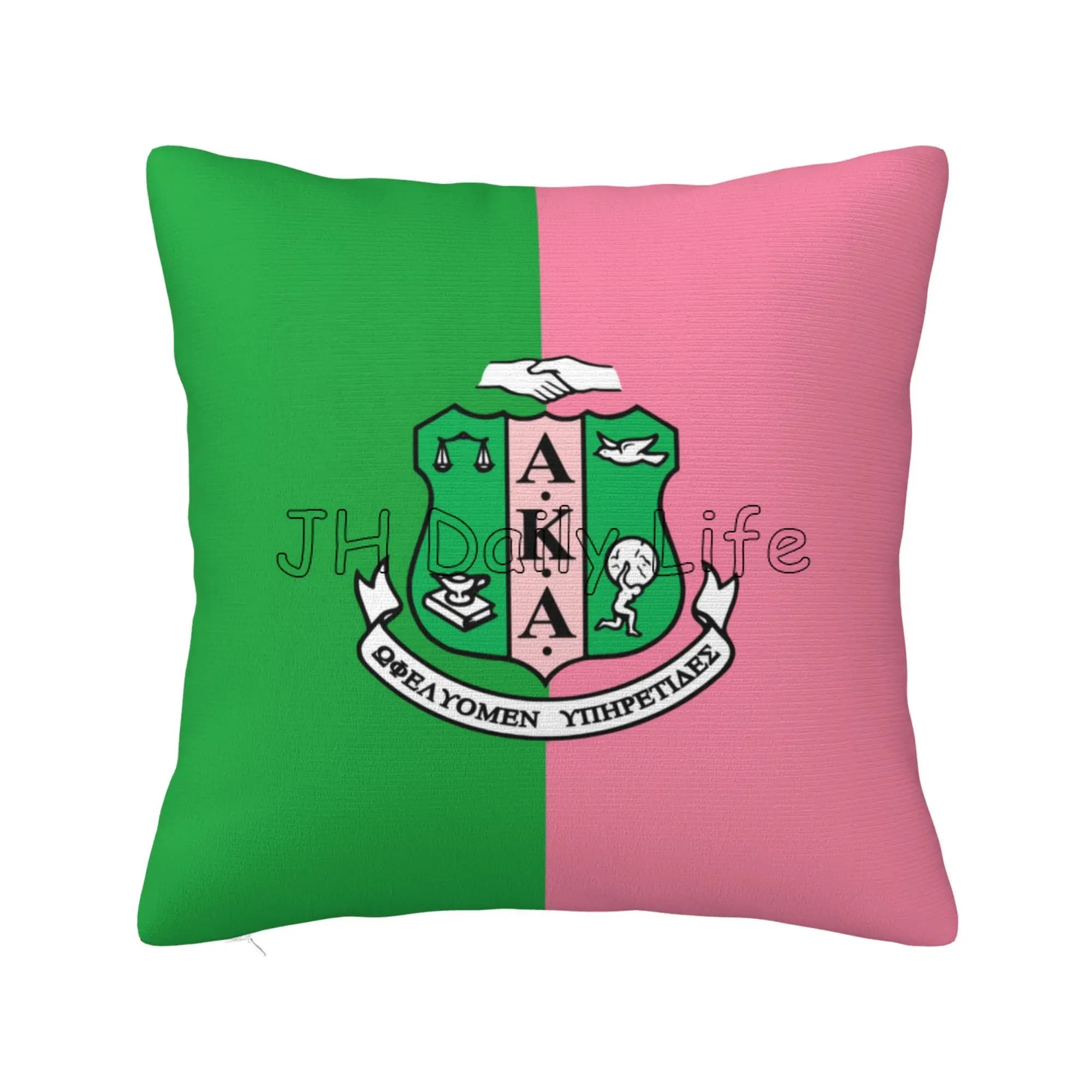 AKA Sorority Print fodera per cuscino quadrata morbida e accogliente federa per cuscino per la decorazione dell'auto del divano letto di casa 18x18 pollici