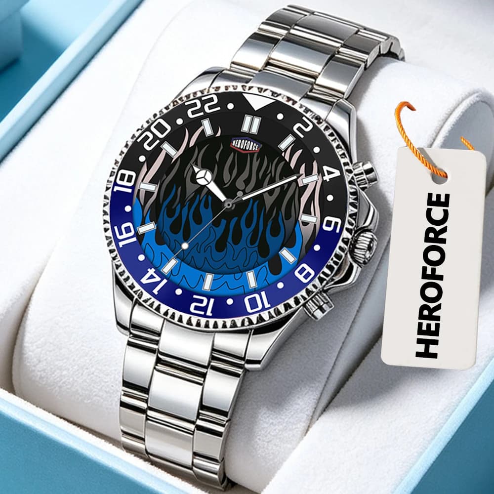 2026 New Fashion Brand Quartz Watch Unique Flame Dial Watch Date Display Bright Night Glow Waterproof Surface Stainless Steel
