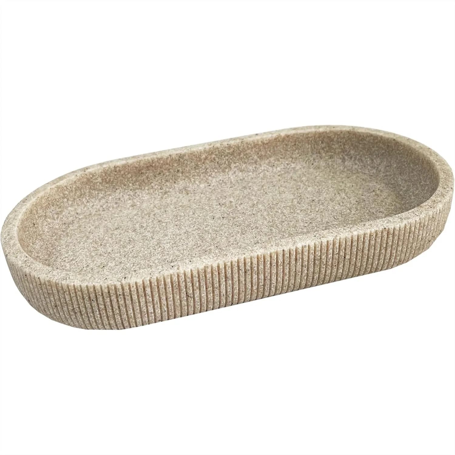Vassoio porta sapone per lavabo del bagno, piccolo organizer da 7,2 pollici con scarico