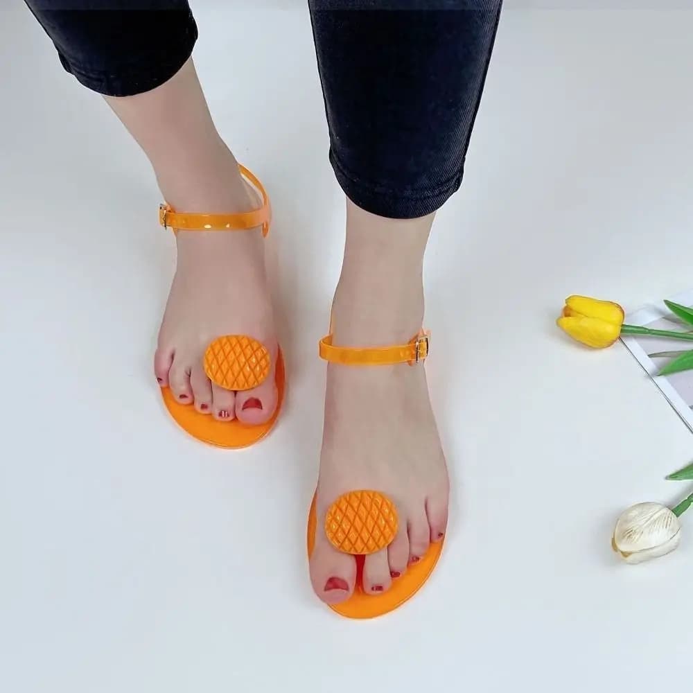 Watermelon Jelly Fruits Sandals Lemon Strawberry Lemon Orange Korean Style Slippers Non Slip Mango Grape Bee
