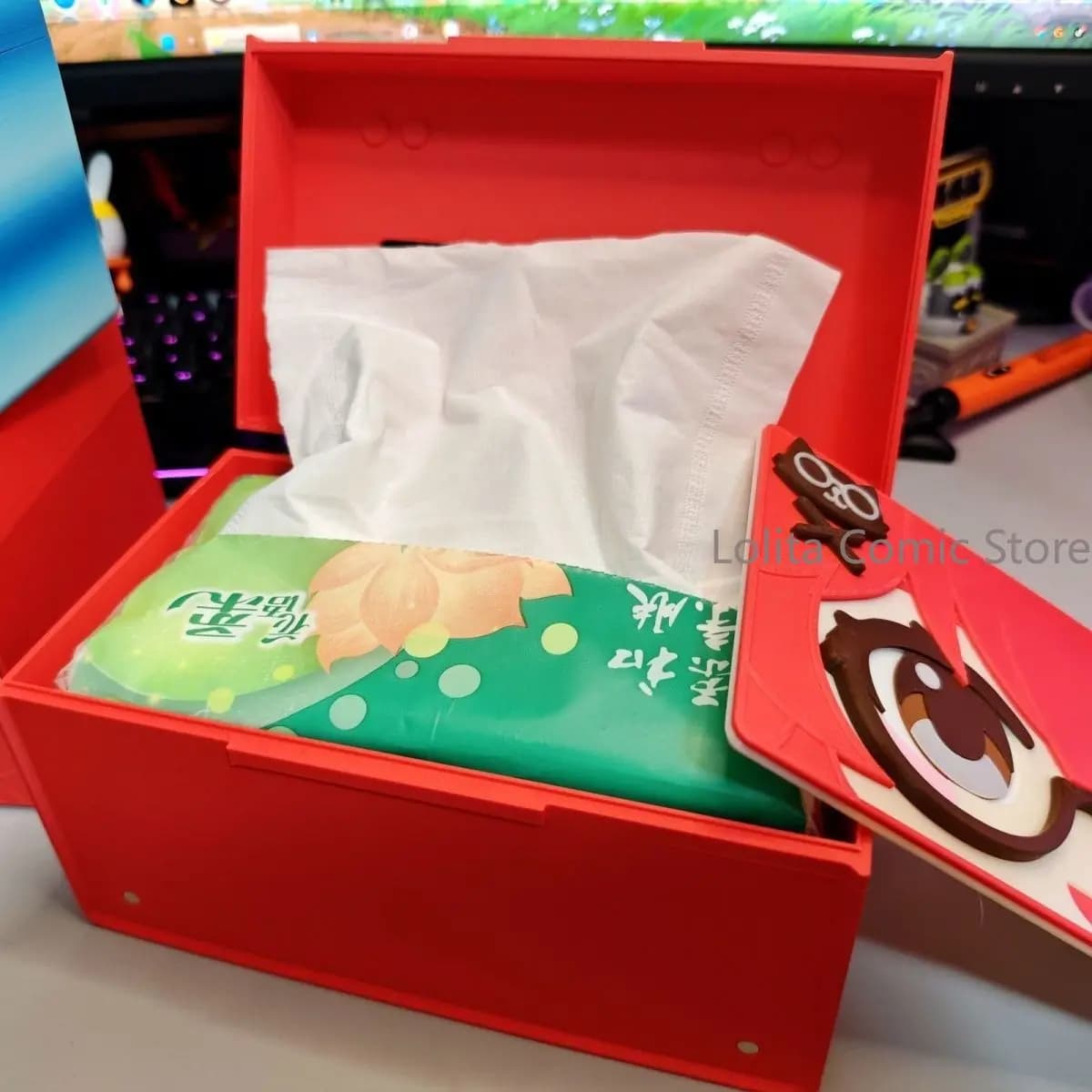 Anime Neverness To Everness Nanally Coluccis Kawaii Scatola Porta Fazzoletti Stampata in 3D, Contenitore, Ornamento da Scrivania, Regalo da Collezione, Cosplay