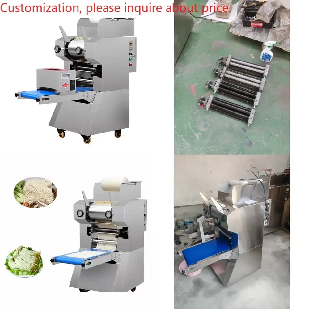Hot saleNoodle Machine Electric Commercial Ramen Noodle Making Cutting Machine Pasta Roller Cutter Automatic Noodle Making