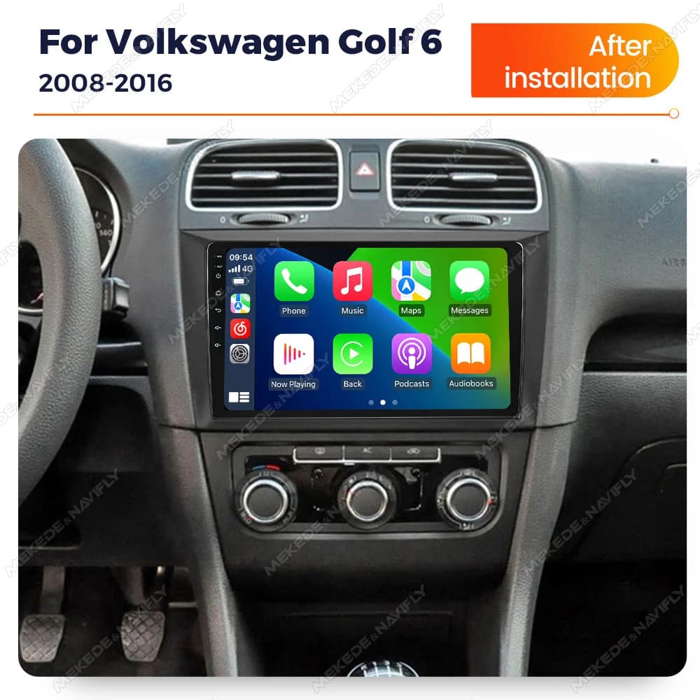 MEKEDE & NAVIFLY Android 14 Per Volkswagen VW Golf 6 2008-2016 Car Stereo 2Din Autoradio Carplay Host unità 9 "Android touch screen