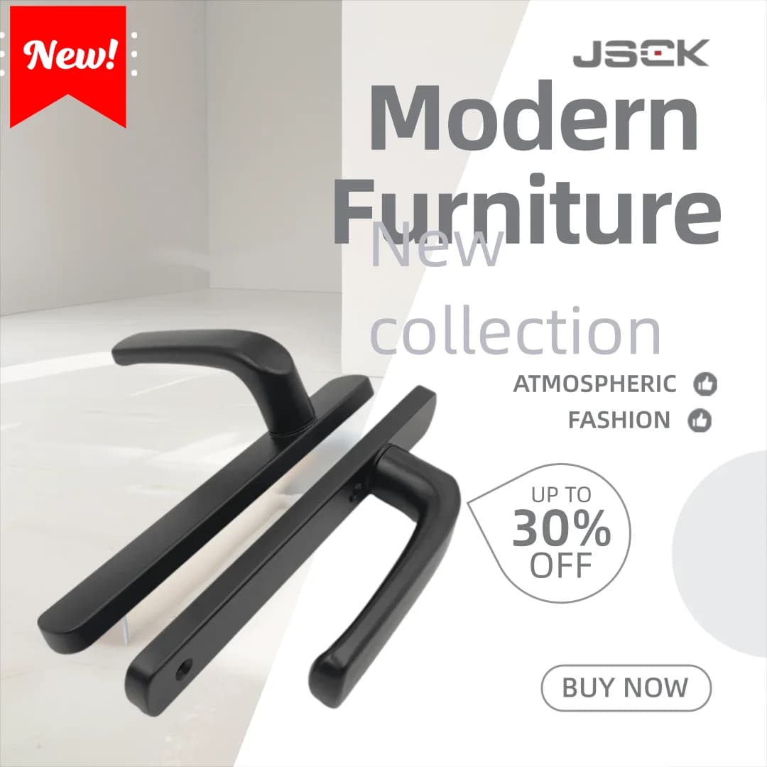 Universal Minimalist Oversized Handle Door Lock Modern Design Easy Install Multi-Door Compatible 85/92