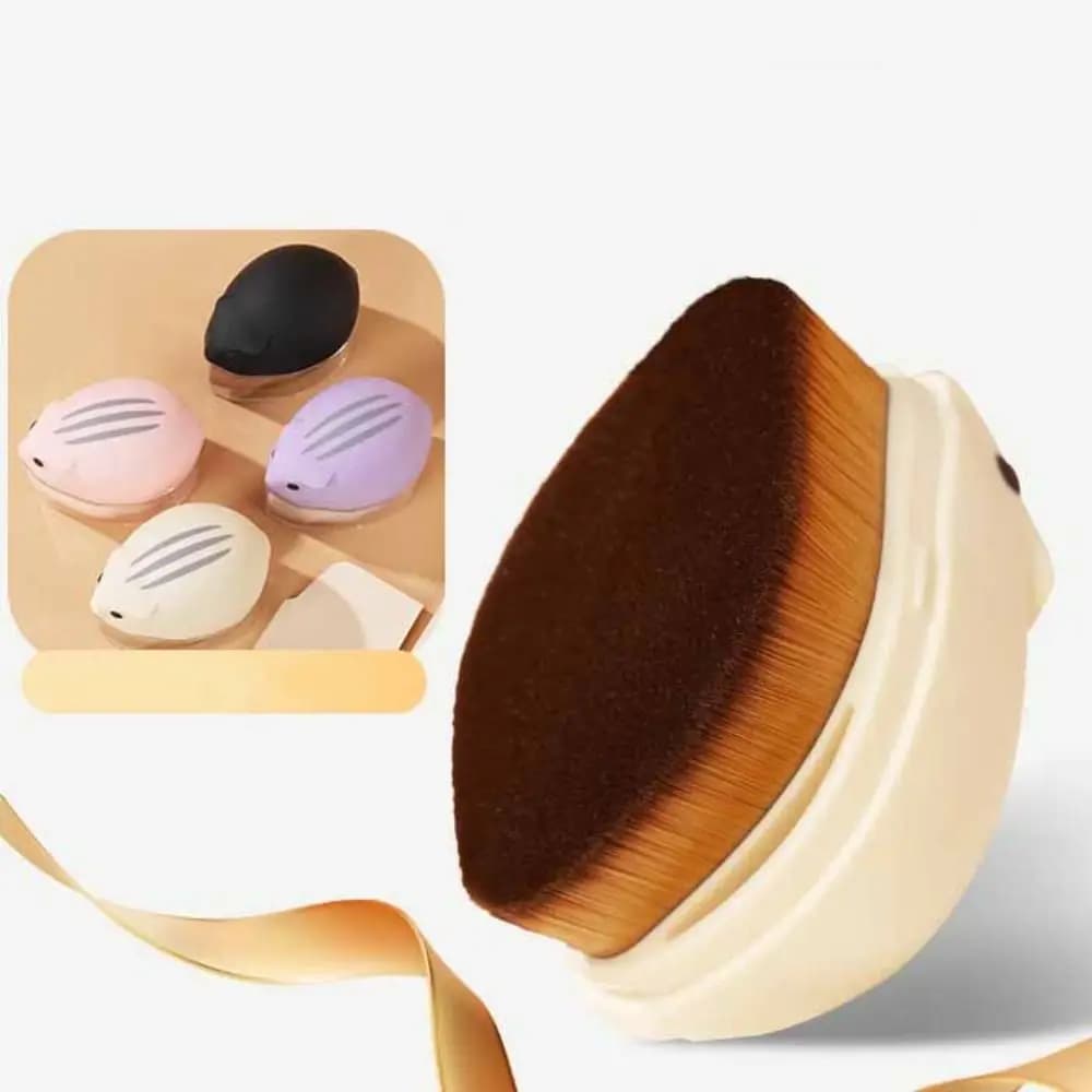 Mini Pennello per Trucco a Forma di Criceto, Strumento per Contorno e Fondotinta, Pennello per Cosmetici, Polvere e Fard, da Viaggio