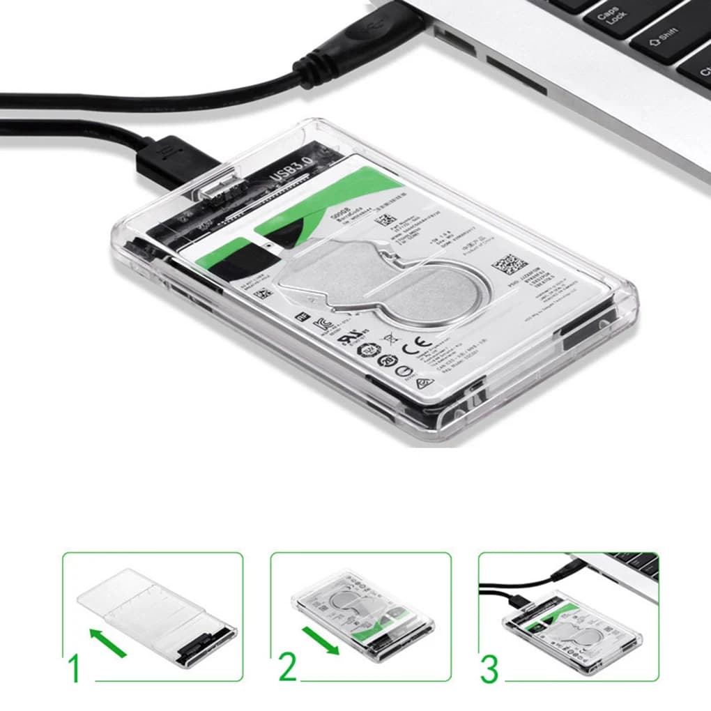 Custodia per disco rigido da 2,5 pollici SATA a USB 3.0 HDD Box per custodia HDD esterna SSD da 1 TB 2 TB