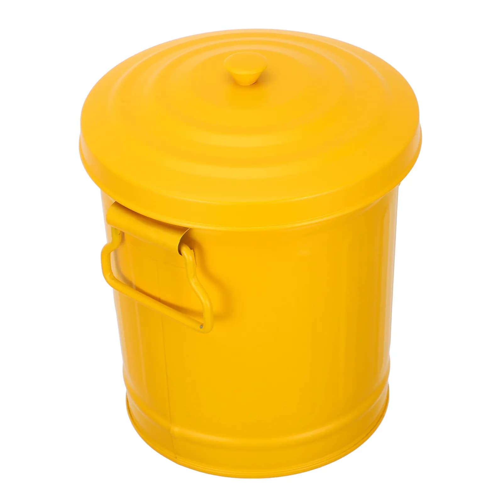Mini Cestino con Coperchio, Contenitore per Rifiuti da Scrivania, Portapenne, Bidone Compatto in Metallo per Ufficio, Bagno, Piano di Lavoro