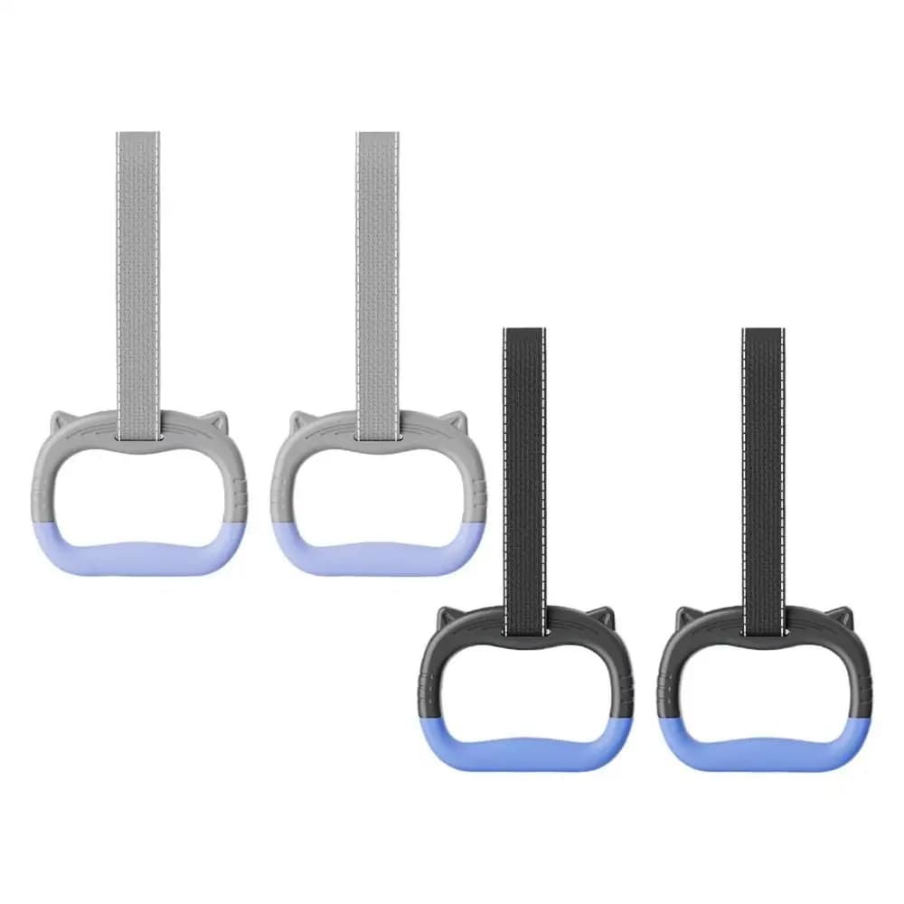 With Straps Gymnastic Rings Durable Non-Slip Pull Up Bar Arm Strength Adjustable Straps Fitness Exercise Ring