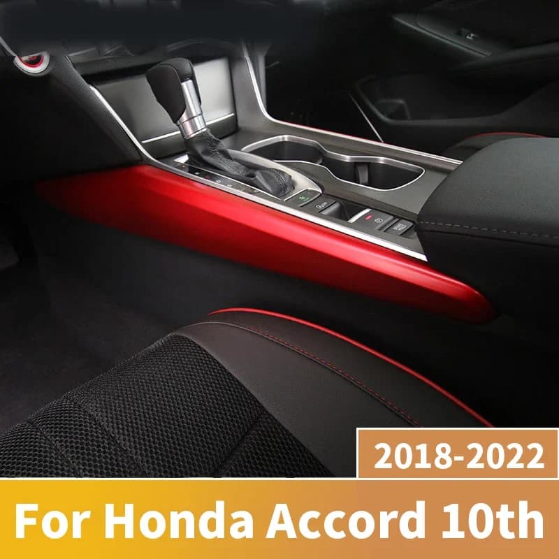 Interni auto Portabicchieri per l'acqua Scatola del cambio Pannello Decorazione laterale Strisce Adesivi per Honda Accord 10th X 2018-2022 Accessori