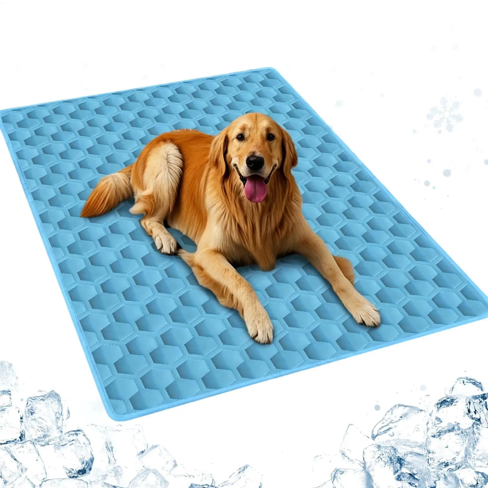 Cooling Dog Bed Hot Summer Non-Slip Cushion Pet Cats Bed Cooling Mat Sleeping Pad for Small Medium Large Breeds Resting Camping