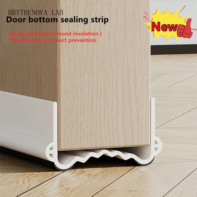 Adjustable Door Bottom Seal Strip Weather Strip Under Door Stopper Draft Thicker Anti-cold Gap Blocker Sealing Weather