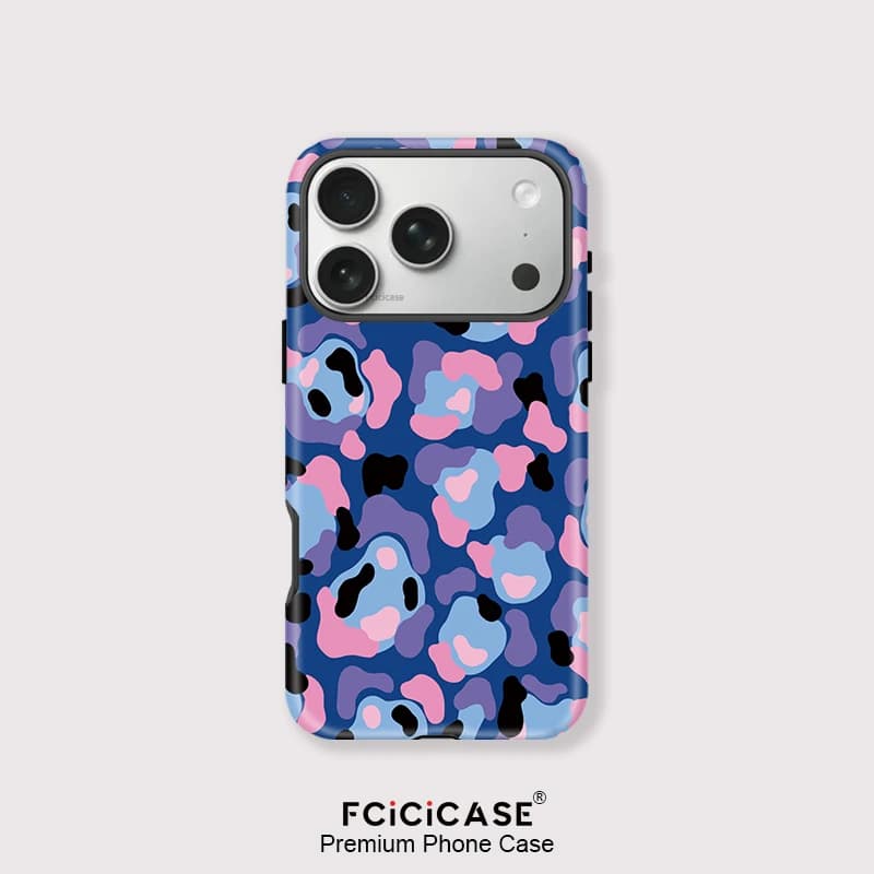 Custodia Protettiva Fcicicase per iPhone con MagSafe, Compatibile con iPhone 17 Air, 16, 15, 14 Plus, 13 Pro Max, 12, 11 - Cover Magnetica Leopardata alla Moda