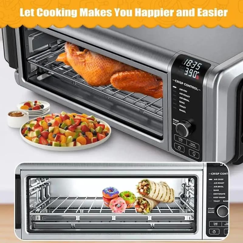 Stainless Steel Air Fryers Accessory Baking Tray Basket Easy to Clean Corrosion Resistant Dishwasher Safe for Cooking