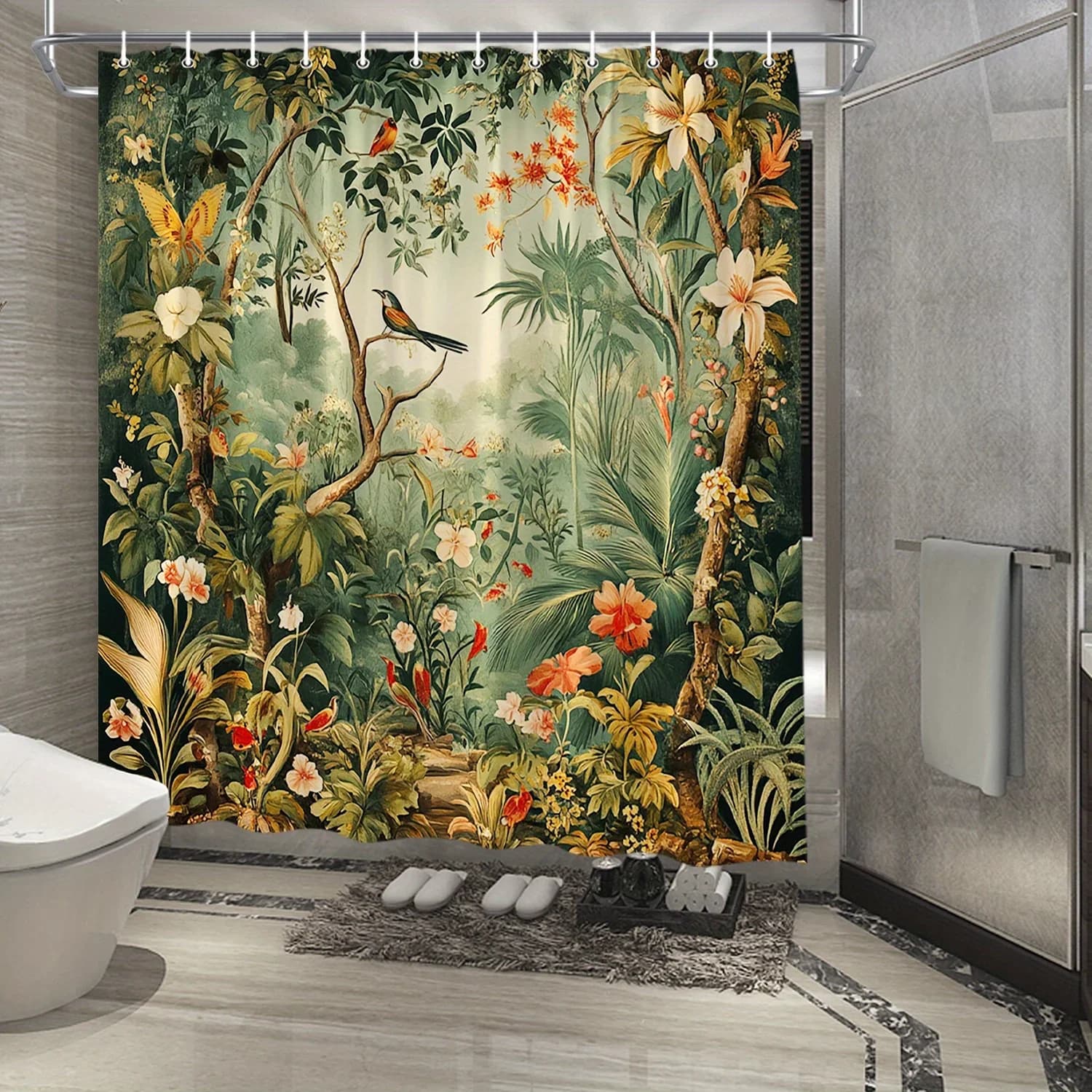 Tenda da doccia Foresta incantata - Decorazione da bagno multi-stile, perfetta per Quelli che amano disegni pratici e ispirati alla natura