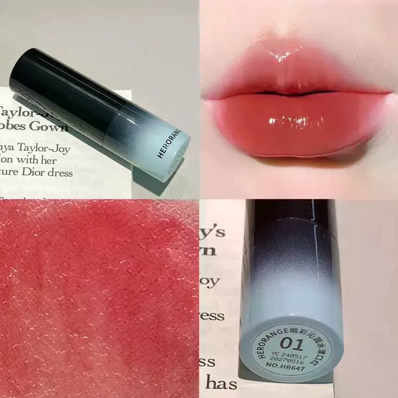 Rossetto Volumizzante a Specchio HERORANGE, Idratante, Naturale, Duraturo, Nutriente, Lucidalabbra, Stick per il Trucco, Cosmetici