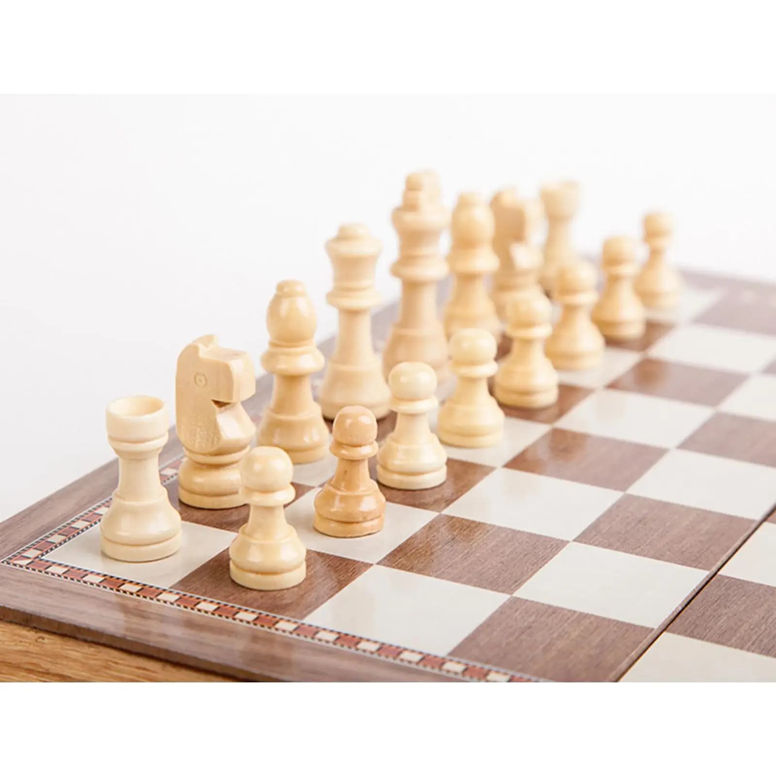 3 in 1 Folding Chess Set Chess Checkers Backgammon Travel Toy Set