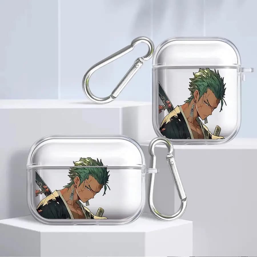 Custodia trasparente per auricolari Anime One Piece per Airpods 4 Pro Pro2 3 2 1 Pro3