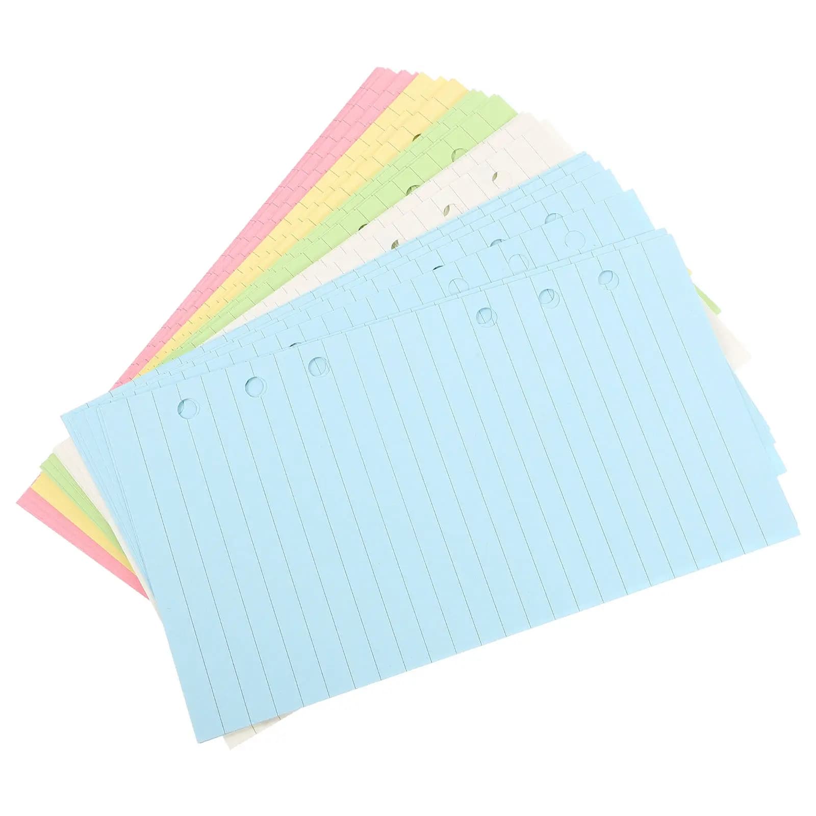 1 Blocco di Carta A6 a Fogli Mobili per Quaderno, 6 Fori, Superficie Liscia per Penne Stilografiche, Ufficio, Casa, Studio, Planner