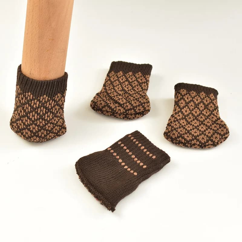 4 pezzi coprigambe per sedie calzini per piedi da tavolo per maglieria protezioni per pavimenti antiscivolo Pad calzini per sedie antirumore per arredamento mobili