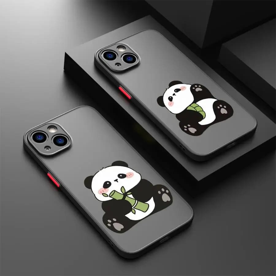 Custodia morbida per iPhone 7 8 12 13 11 Pro Max 15 16 14Plus XS Max 13 Mini simpatico cartone animato Panda