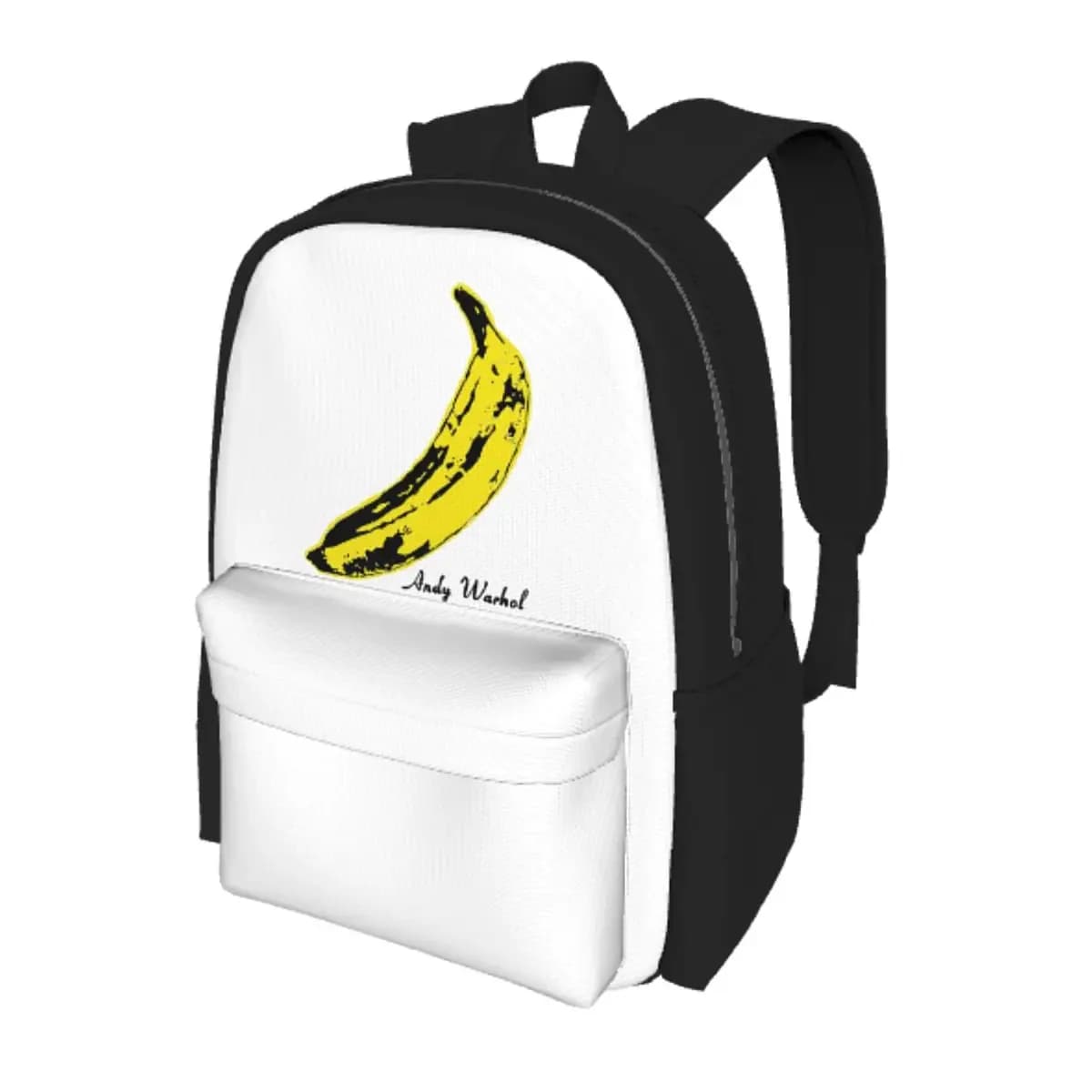 Andy Warhol Sunset Cat Cattle Banana Student Backpack School Bag Hiking Travel Daypack for Boys Girls Bookbag Shoulder Bags