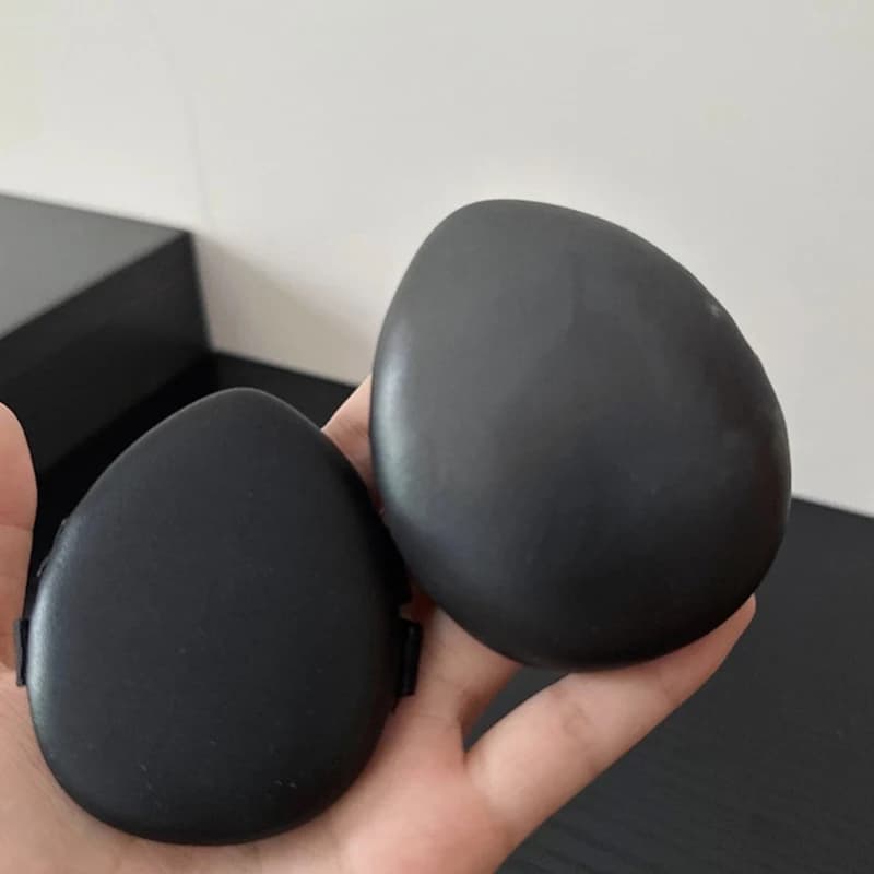 2/1 pz. Spugna per fondotinta non assorbente, a doppio uso (asciutto/bagnato), morbida come un caramello, per fondotinta cushion e cipria, strumenti per il trucco