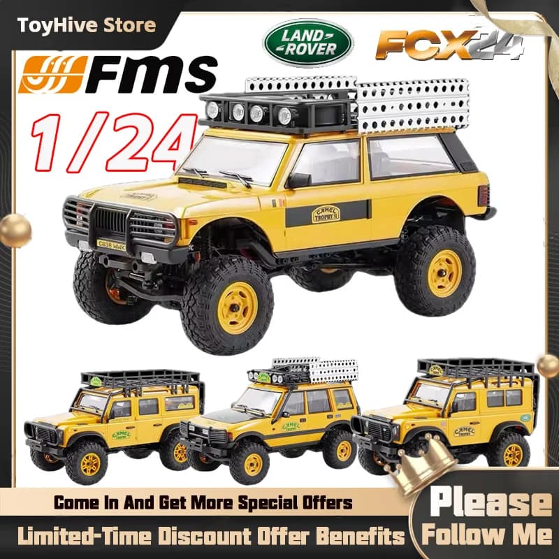 Nuovo FMS FCX24M 1/24 RC Serie Land Rover, Veicolo Elettrico Fuoristrada a Quattro Ruote Motrici con Telecomando, Giocattolo per Adulti e Ragazzi