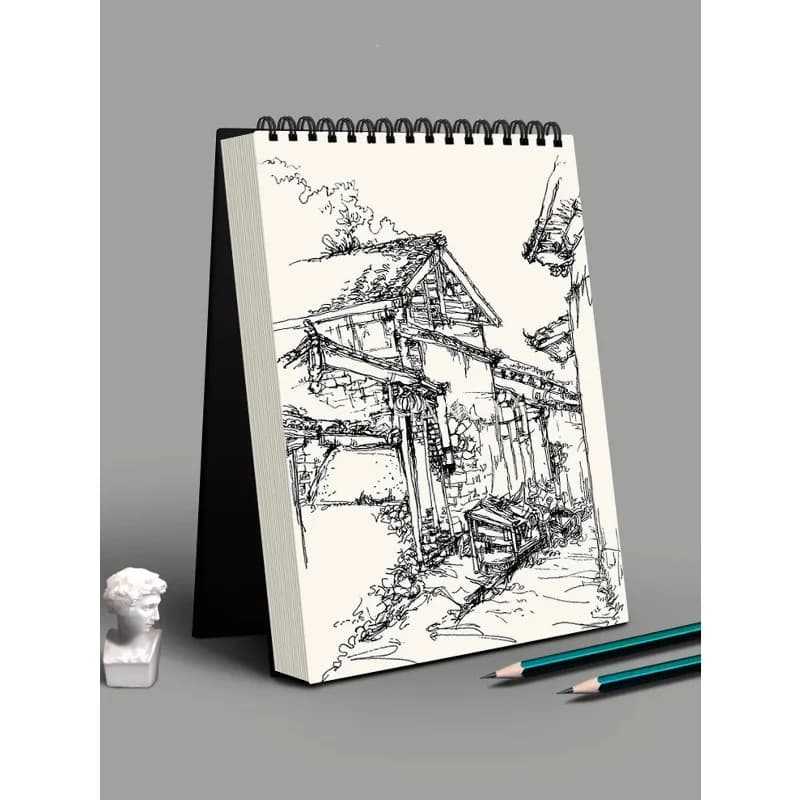 Acid Free Spiral Sketch Book 30 Pages Top Coil Binding Sketchpad Durable Drawing Notebook For Graffiti Sketching Writing Art