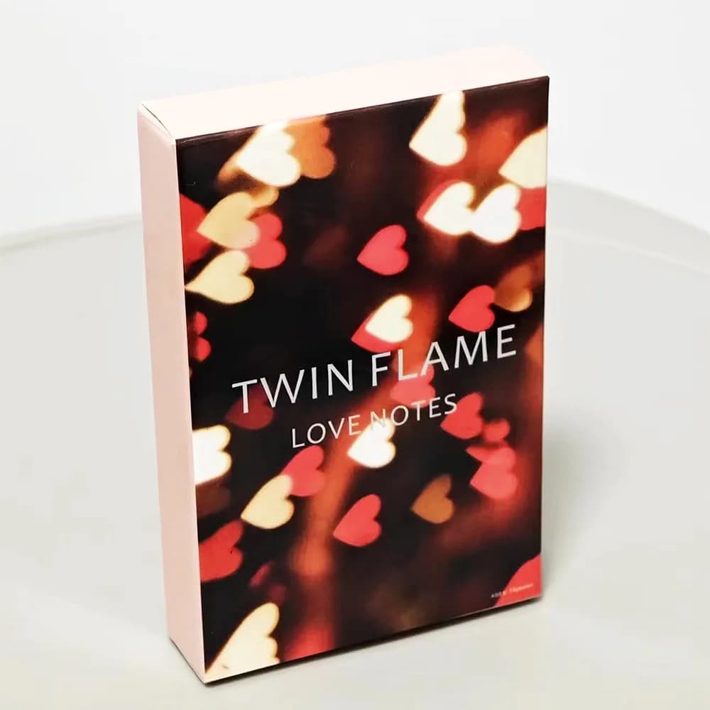 57*89mm for Love Readings, Soulmate 45 Pcs Oracle Cards Twin Flame Love Notes Pink Color Channeled Messages