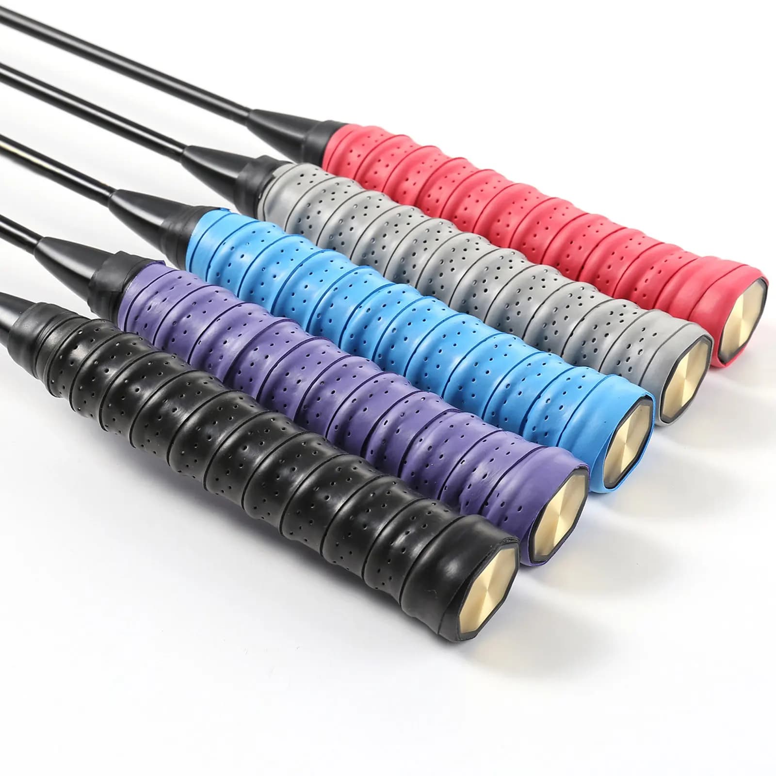 5 Pezzi Nastro Grip per Racchette, Assorbente e Antiscivolo, Fascia Antisudore per Tennis, Badminton, Baseball, Canna da Pesca, Impugnatura Sportiva