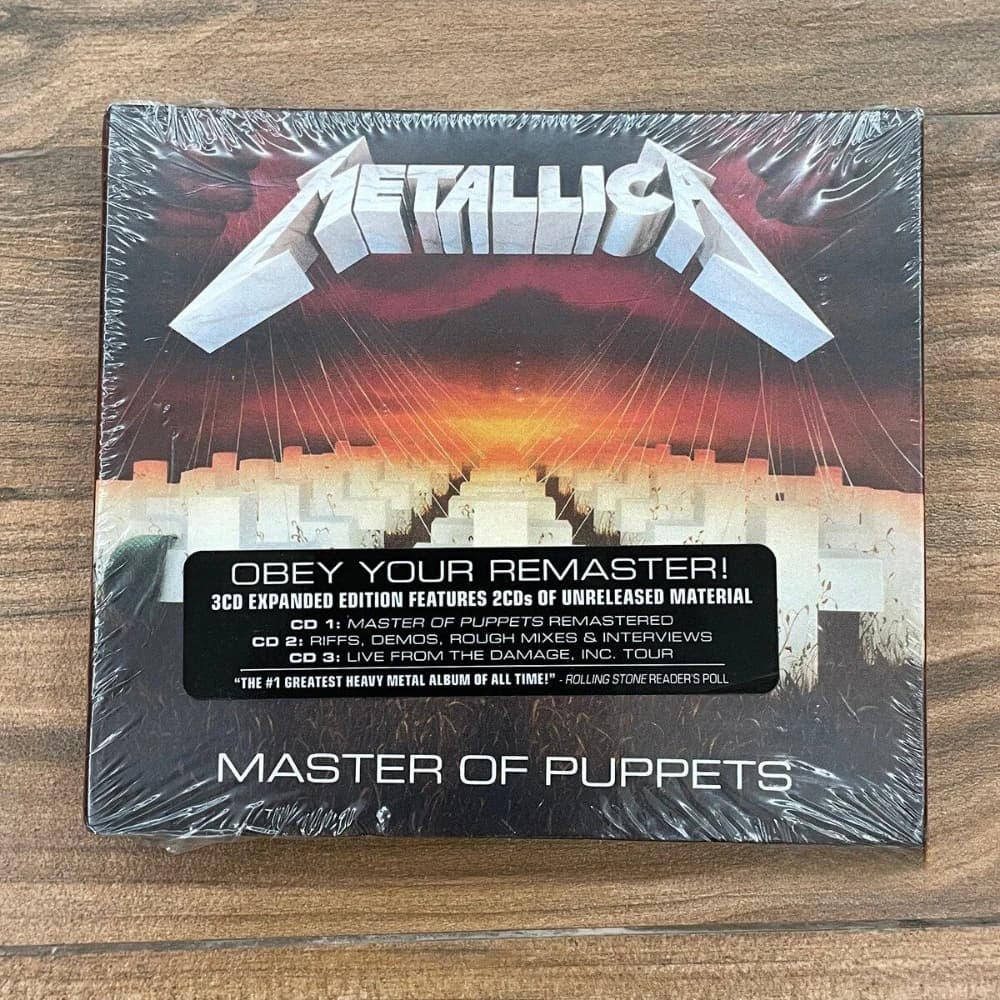 Metallica Master Of Puppets 3CD Remastered Expanded Edition Thrash Metal Classic Demos Live Brand New Sealed