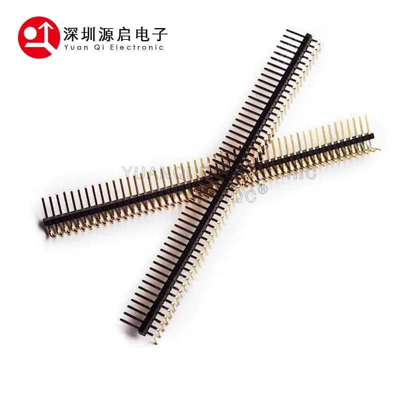 10 pz 1x50P 1.27mm RA Pin Header 0.05 "PCB Ad Angolo Retto Maschio Header Breakaway 90D Singola Fila Placcato Oro striscia connettore