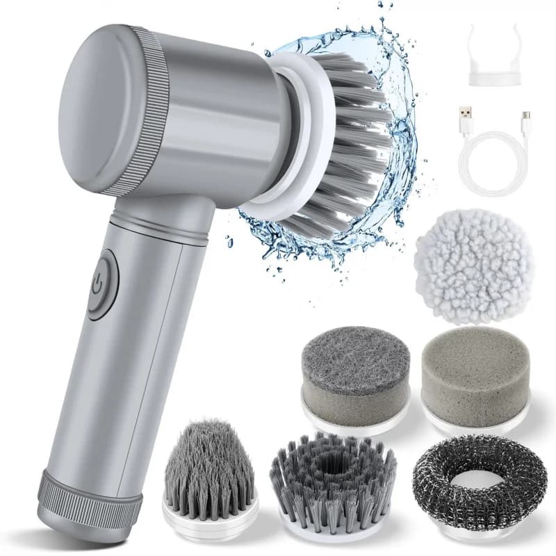 Spazzola elettrica per la pulizia di cucina e bagno HiyinTEMUPopular, detergente multifunzionale, lucidatrice elettrica per scarpe